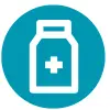 Icon of a medicine bottle, featuring a label and a cap, symbolizing health and pharmaceutical products. Icon of a medicine bottle, featuring a label and a cap, symbolizing health and pharmaceutical products.<br />